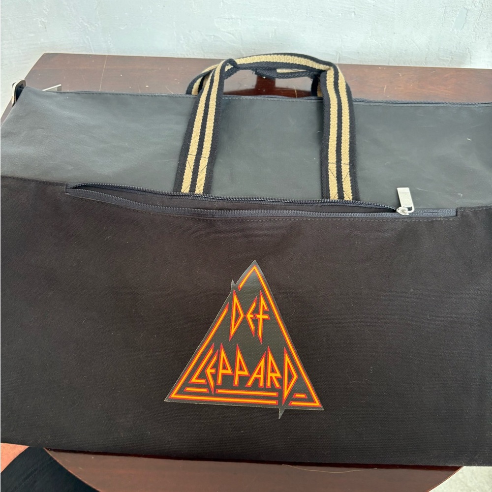 Black tote bag, Def Leppard rock band